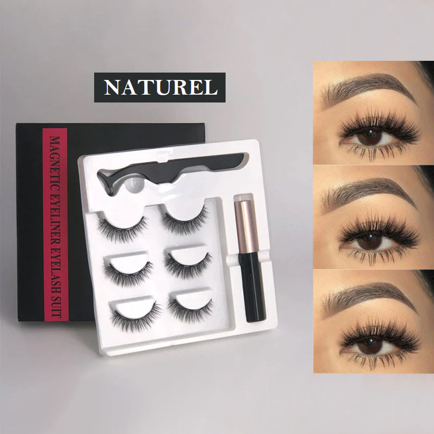1+1 FRI | Magnetic Eyelashes™ - 3 par med eyeliner