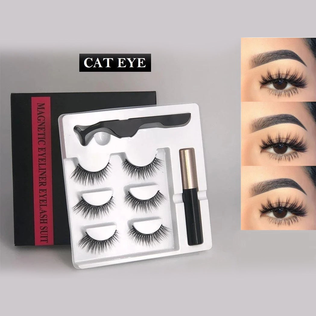 1+1 FRI | Magnetic Eyelashes™ - 3 par med eyeliner