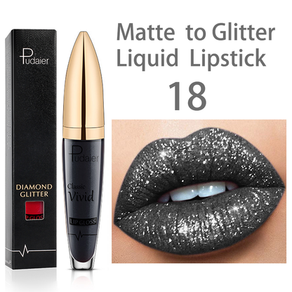 Matte Glitter Liquid Lipsticks | Diamant glänsande